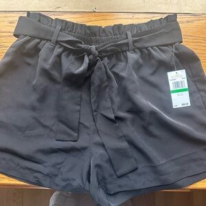 Michael Kors Women's Black Tie-Waist Shorts